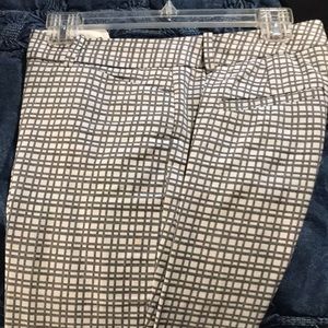 The Limited grey and white cross design dress pant